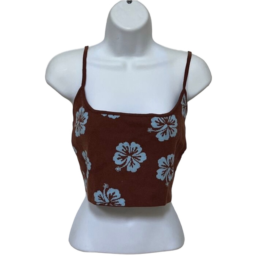 Pacsun Women’s Size,Size Hibiscus Flower Tank Top ￼NWOT